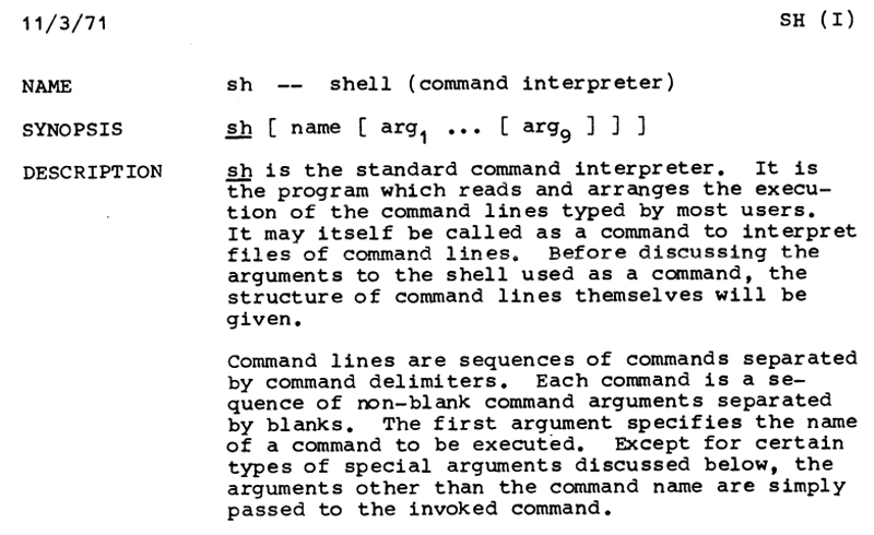 Unix Programming Manual page